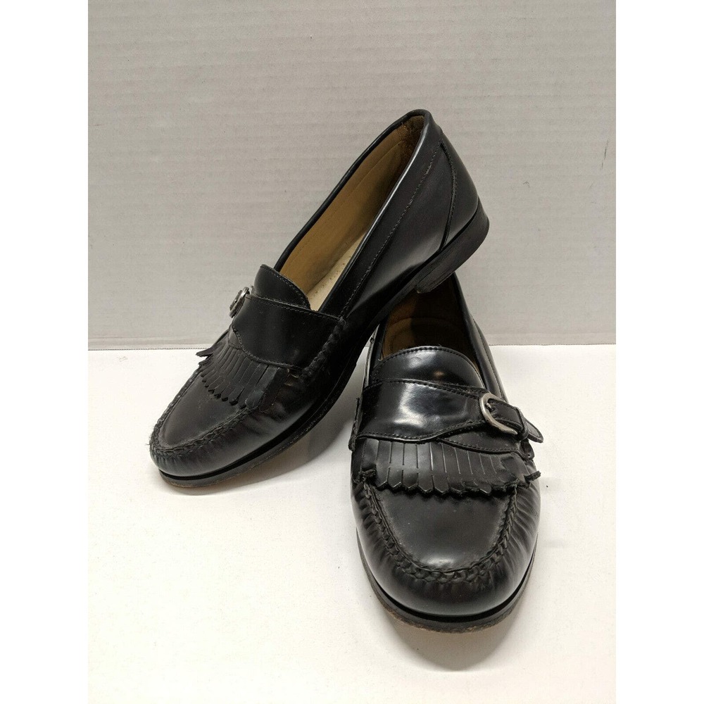 G.H. BASS & CO Men's 10.5 M Black Leather Loafer Lance 8708